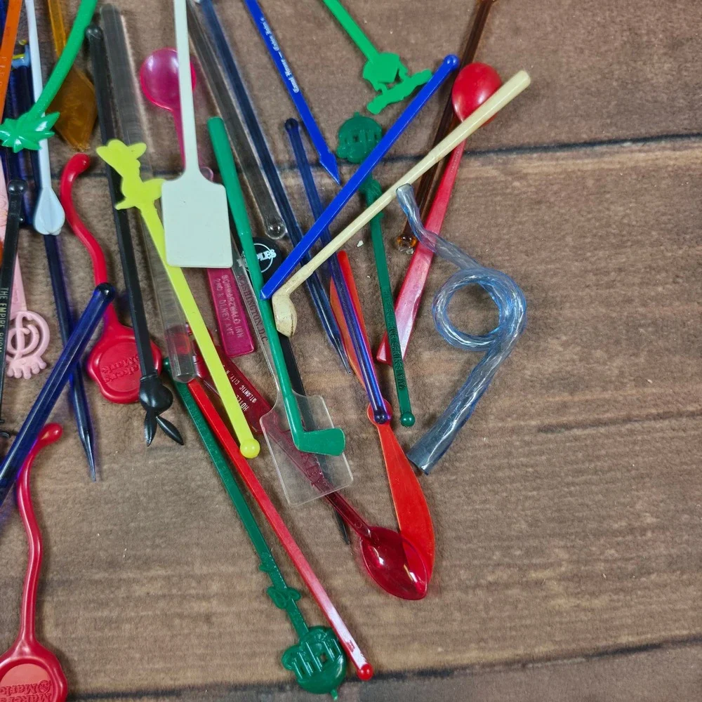 Swizzle Stick Lot Mixed Colors Good Advertising Barware Stirrer Collection